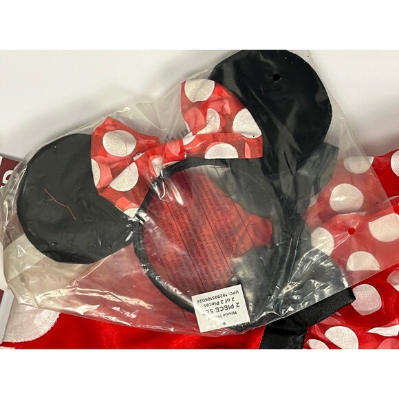 Disney Minnie Mouse Dress Up Ear Headband Party Play Costume Girl Small 6 6X NWT - Picture 4 of 5